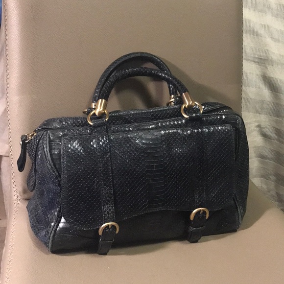 Talbots Handbags - Talbots snake patterned leather satchel